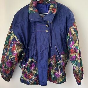 East West Vintage Colorful Women's Ski‎ Jacket